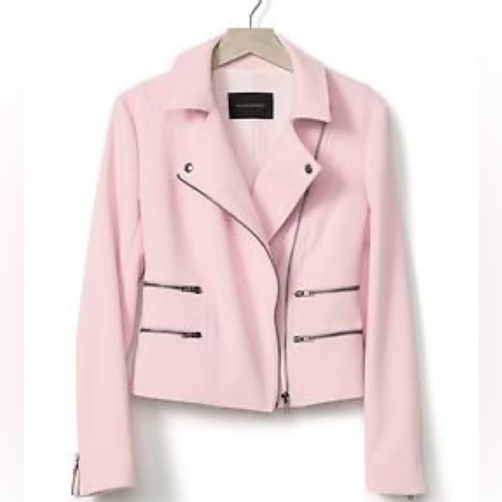 Banana Republic Pink Moto Jacket 8